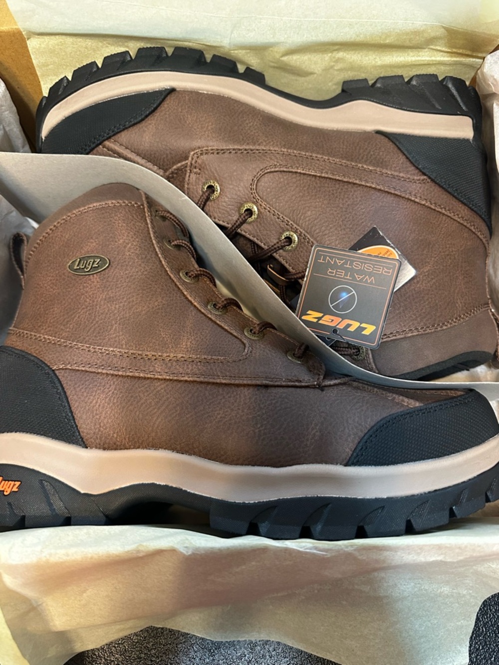NIB Lugz Men's Tabor Snow Boot Waterproof Trail Boots